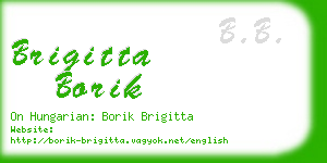 brigitta borik business card